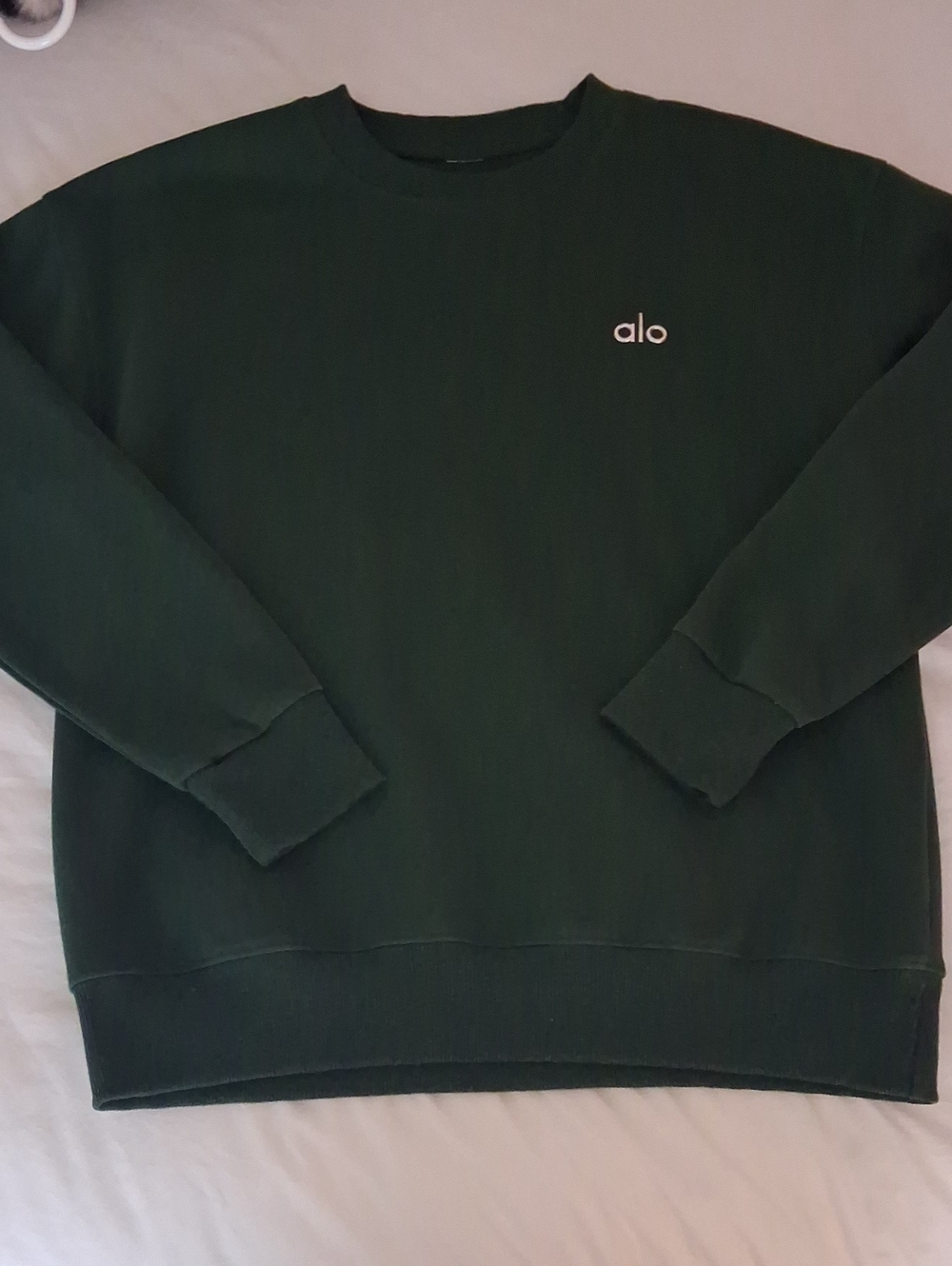 ALO Yoga Woman's Forest Green Crewneck Sweatshirt